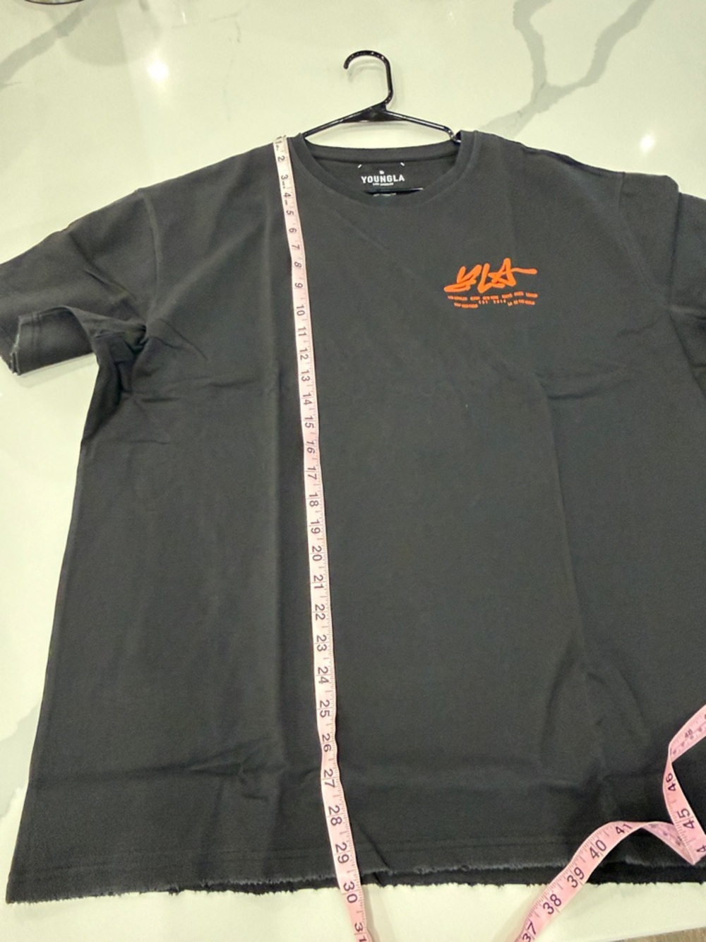 YoungLA Black Packaged Tee with Logo - Picture 5 of 5